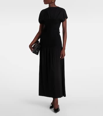 Abito lungo in jersey plissé | Toteme