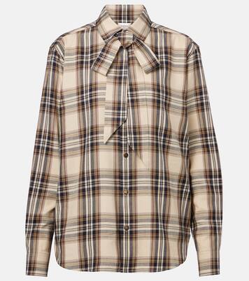 Camicia Cassandre in misto cotone a quadri | Saint Laurent