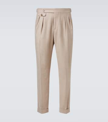 Houndstooth cashmere and silk suit pants | Brunello Cucinelli