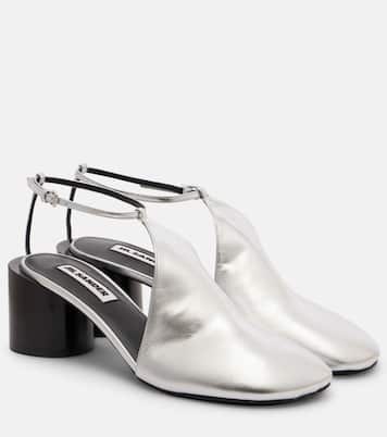 Metallic leather pumps | Jil Sander