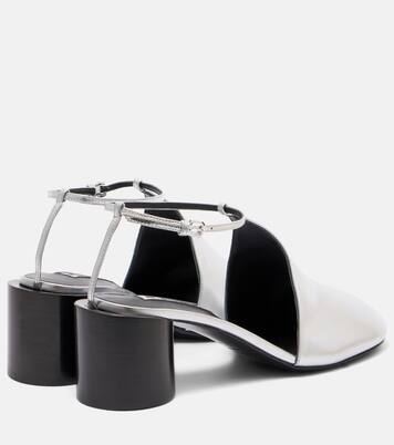 Metallic leather pumps | Jil Sander