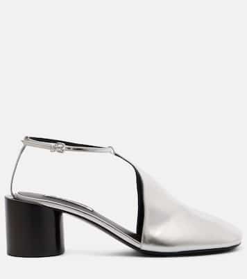 Metallic leather pumps | Jil Sander