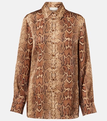 Hypnotic snake-print silk shirt | Zimmermann