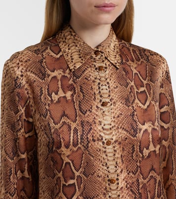 Hypnotic snake-print silk shirt | Zimmermann