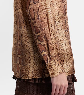 Hypnotic snake-print silk shirt | Zimmermann