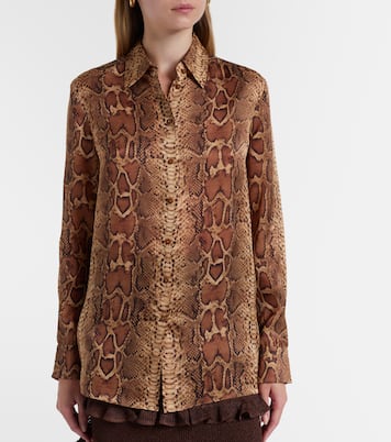 Hypnotic snake-print silk shirt | Zimmermann