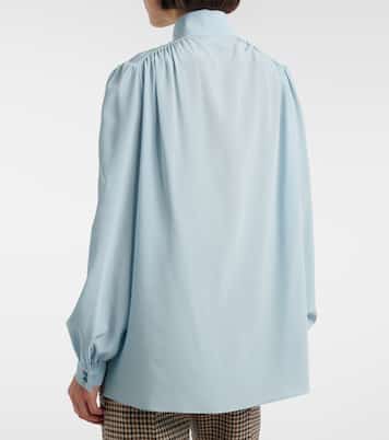 Schluppenbluse aus Crêpe de Chine aus Seide | Valentino
