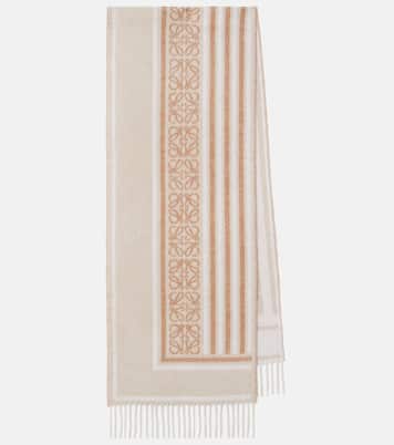 Anagram wool and cashmere jacquard scarf | Loewe
