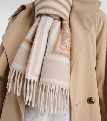 Anagram wool and cashmere jacquard scarf | Loewe