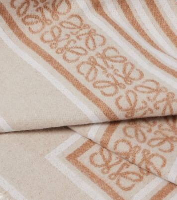 Anagram wool and cashmere jacquard scarf | Loewe