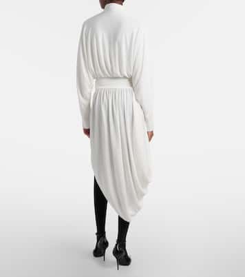 Asymmetric jersey midi skirt | Alaïa
