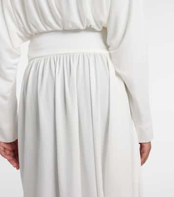 Asymmetric jersey midi skirt | Alaïa