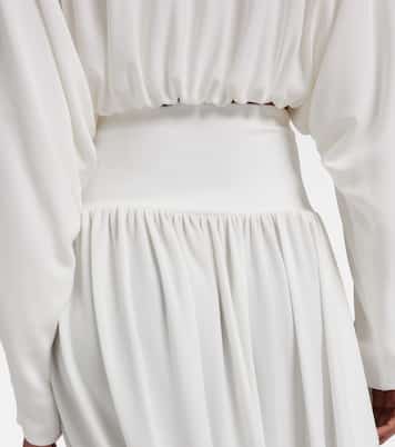 Asymmetric jersey midi skirt | Alaïa