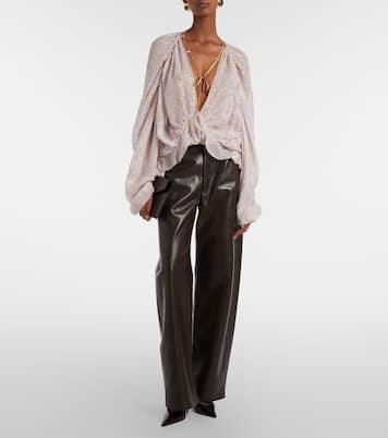Ruffled silk-blend shirt | Jacques Wei