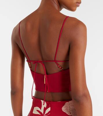 Cropped-Top Imperia aus Leinen | Cala de la Cruz