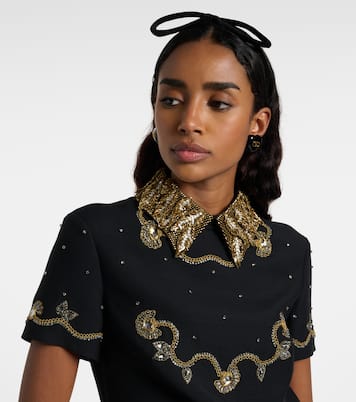 Serre-tête VLogo en velours de coton | Valentino