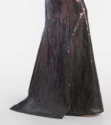 Sequined strapless bustier gown | Elie Saab