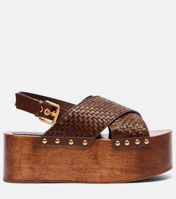 75 leather platform sandals | Farm Rio