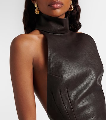 Halterneck leather top | Magda Butrym