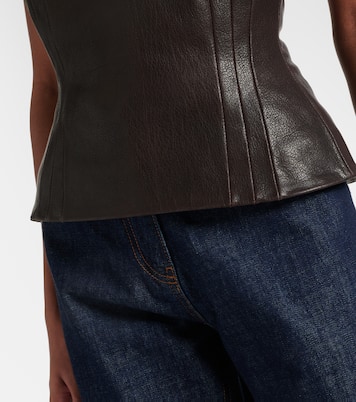 Halterneck leather top | Magda Butrym