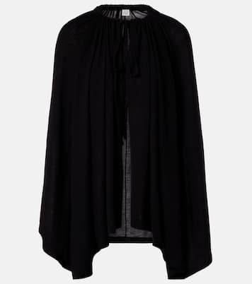 Wool and silk jersey cape | Toteme