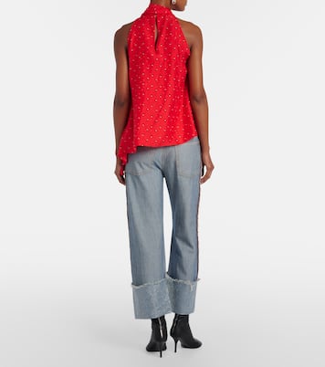 Deconstructed embellished straight jeans | Acne Studios