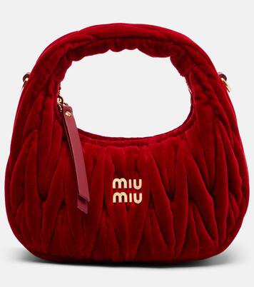 Wander Mini velvet top-handle bag | Miu Miu