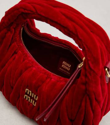 Wander Mini velvet top-handle bag | Miu Miu