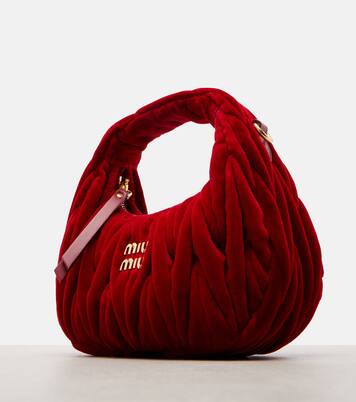 Wander Mini velvet top-handle bag | Miu Miu