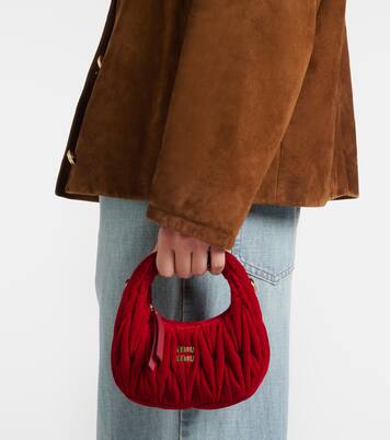 Wander Mini velvet top-handle bag | Miu Miu
