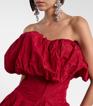 Gathered cotton-blend taffeta minidress | Magda Butrym