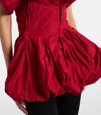 Gathered cotton-blend taffeta minidress | Magda Butrym