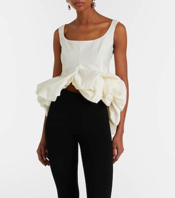 Gathered peplum top | Magda Butrym