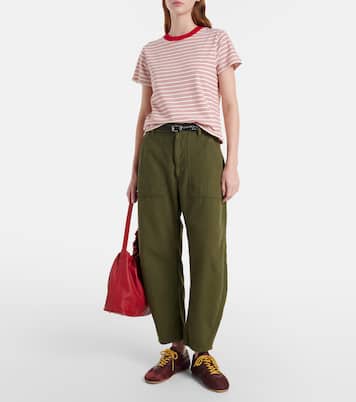 Foster striped cotton jersey T-shirt | Velvet