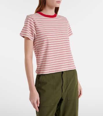Foster striped cotton jersey T-shirt | Velvet
