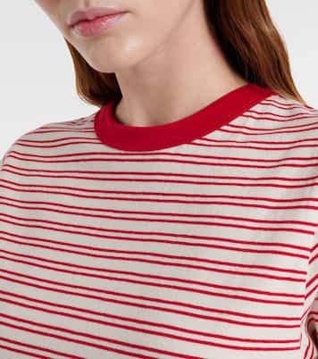 Foster striped cotton jersey T-shirt | Velvet