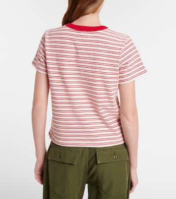 Foster striped cotton jersey T-shirt | Velvet