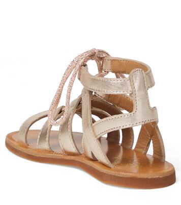 Sandalen Plagette Guily aus Leder | Pom d'Api