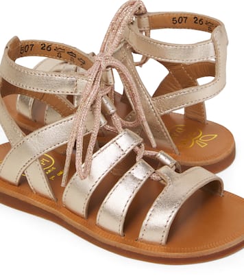 Sandalen Plagette Guily aus Leder | Pom d'Api