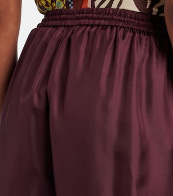 Wilson silk twill wide-leg pants | Alémais