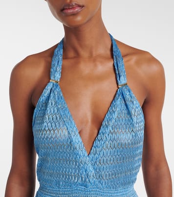 Robe longue Mariah en lamé | Melissa Odabash