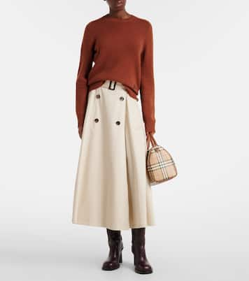 Midirock aus Baumwoll-Gabardine | Burberry