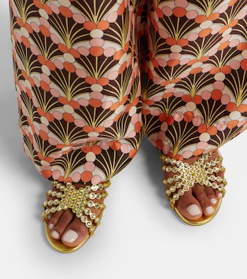 Sandalias Tequila de piel con cristales | Aquazzura