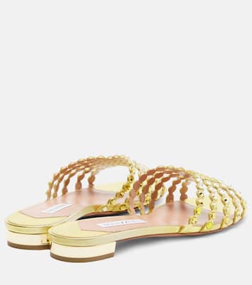 Sandalias Tequila de piel con cristales | Aquazzura