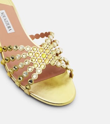 Sandalias Tequila de piel con cristales | Aquazzura