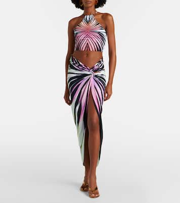 Falda midi estampada fruncida | Roberto Cavalli