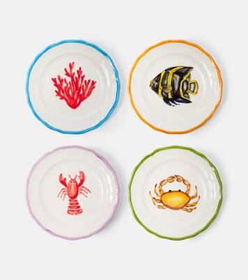 Set of 4 ceramic dessert plates | Les-Ottomans