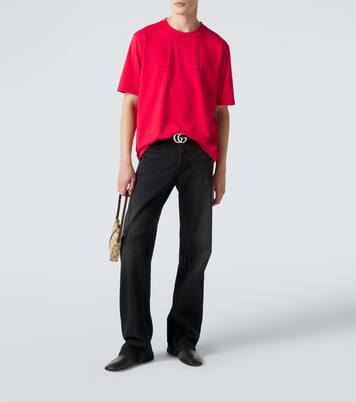 Logo cotton-blend jersey T-shirt | Gucci