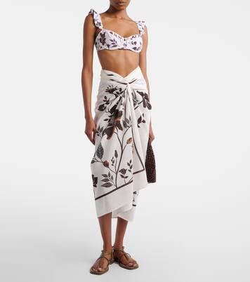 Lavanda cotton and silk beach cover-up | Agua by Agua Bendita
