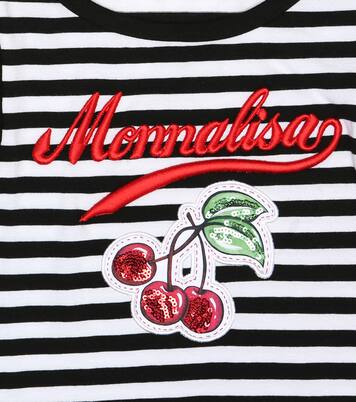 Striped stretch-cotton T-shirt | Monnalisa